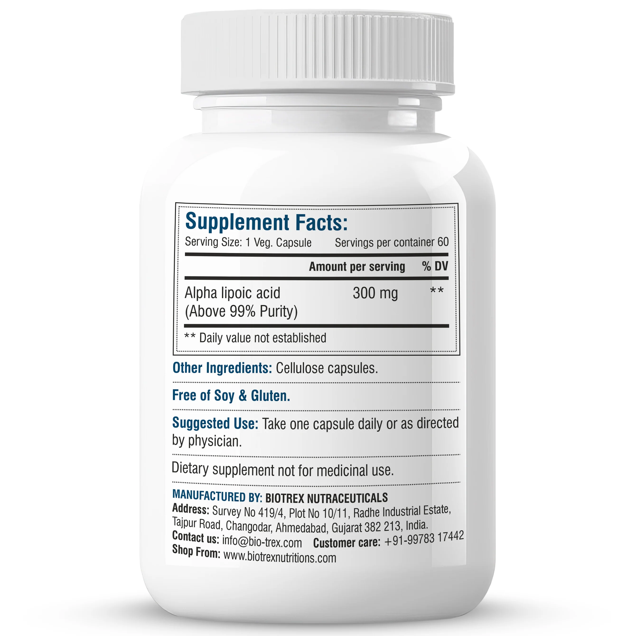Biotrex Alpha Lipoic Acid 300mg - 60 Capsules - Image 7