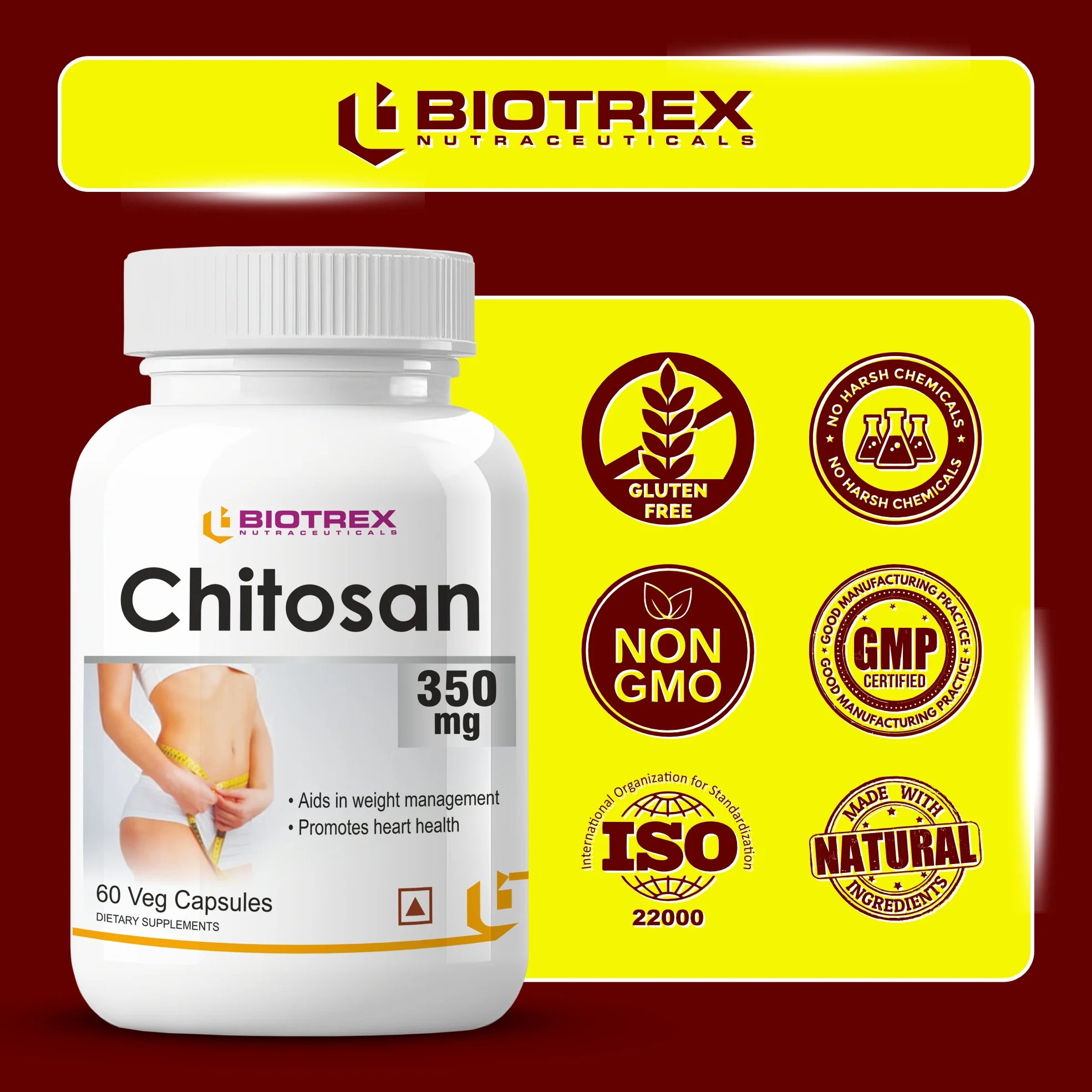 Biotrex Chitosan 350mg - 60 Capsules - Image 5