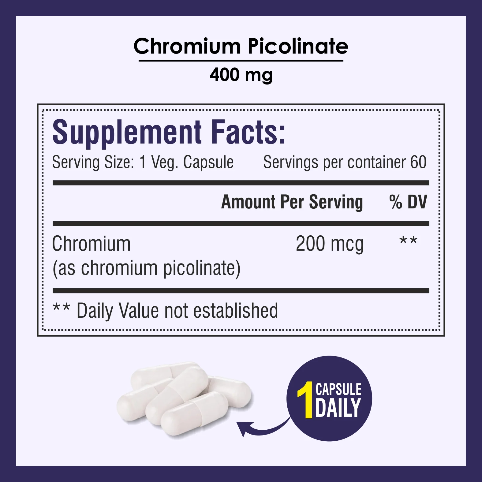 Biotrex Chromium Picolinate 200mcg - 60 Capsules - Image 4