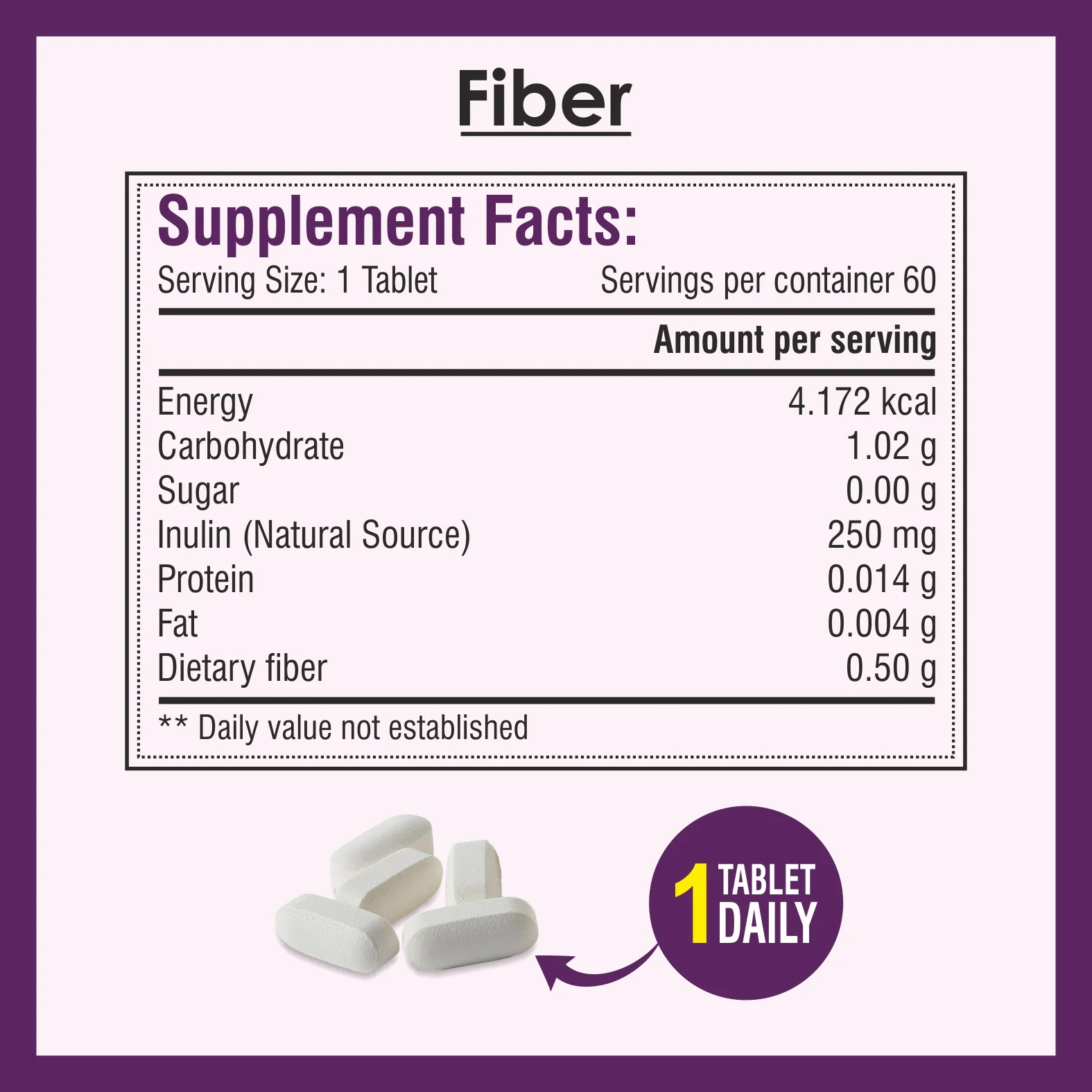 Biotrex Fiber Supplement - 60 Tablets - Image 4