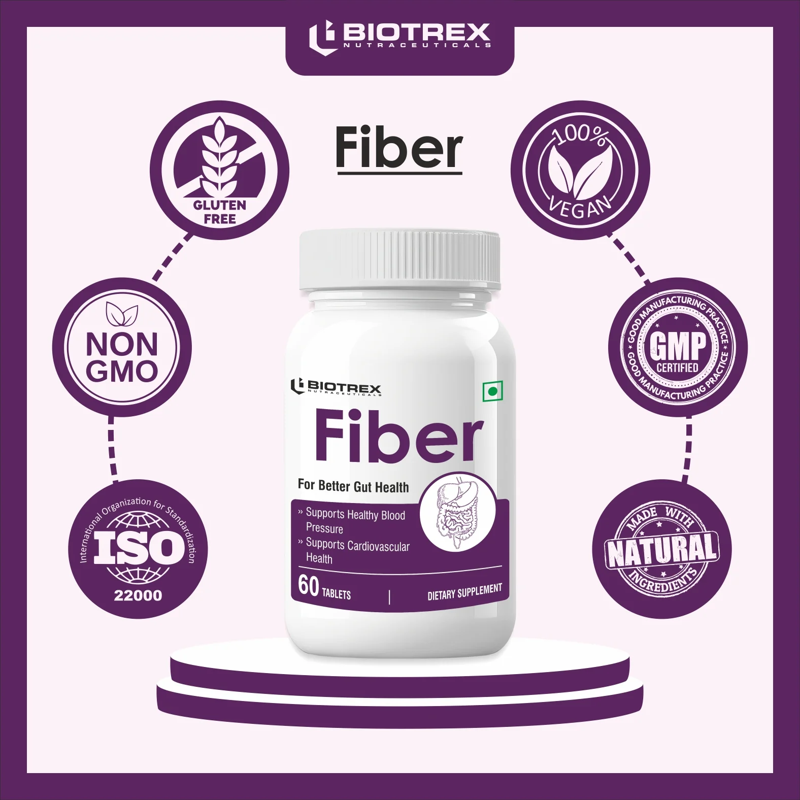 Biotrex Fiber Supplement - 60 Tablets - Image 8