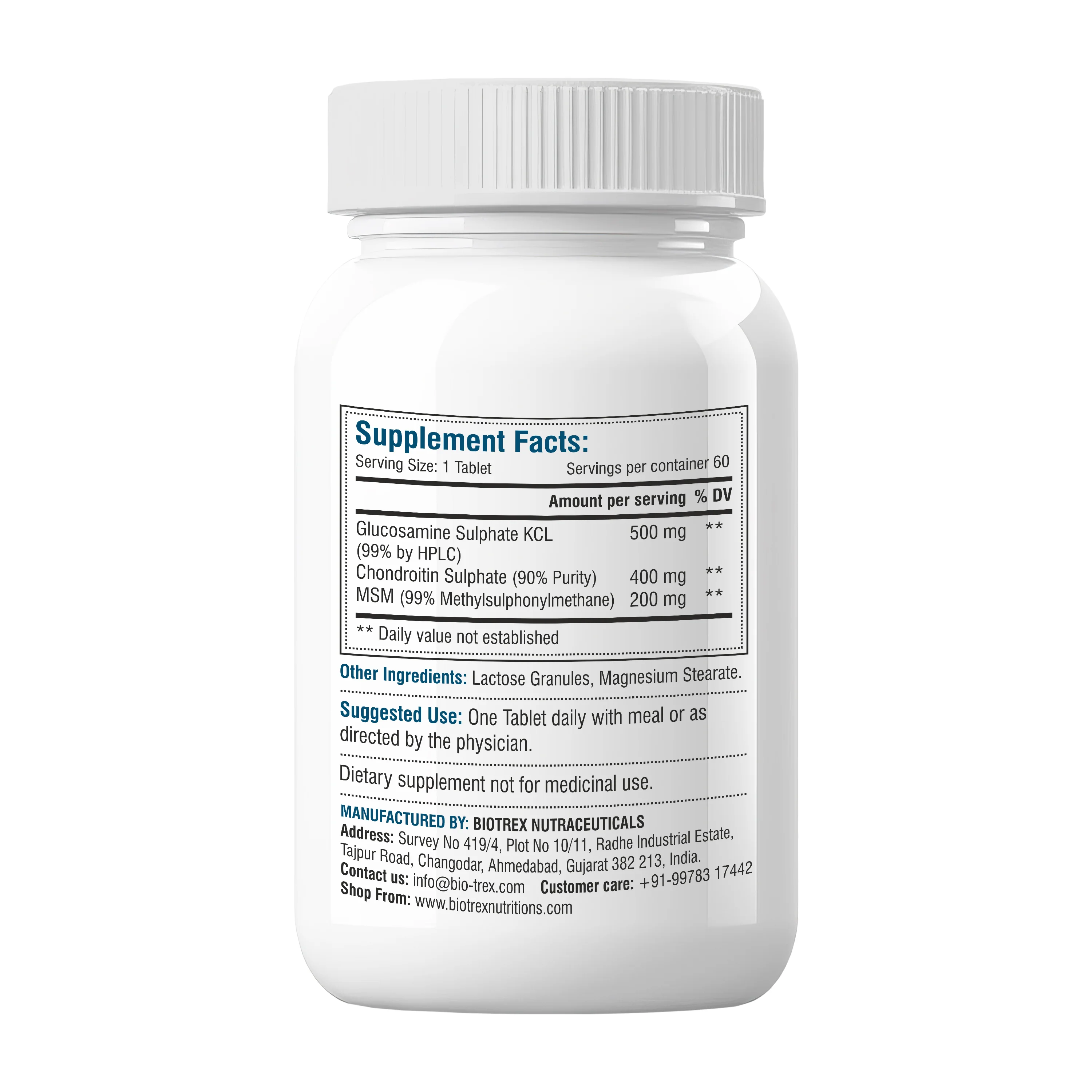 Biotrex Glucowell 500mg - 60 Tablets - Image 2