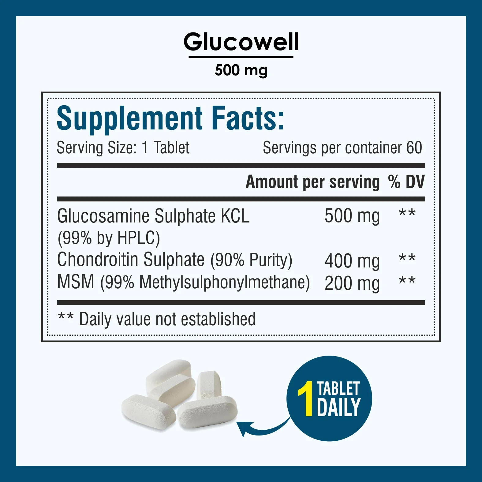 Biotrex Glucowell 500mg - 60 Tablets - Image 4