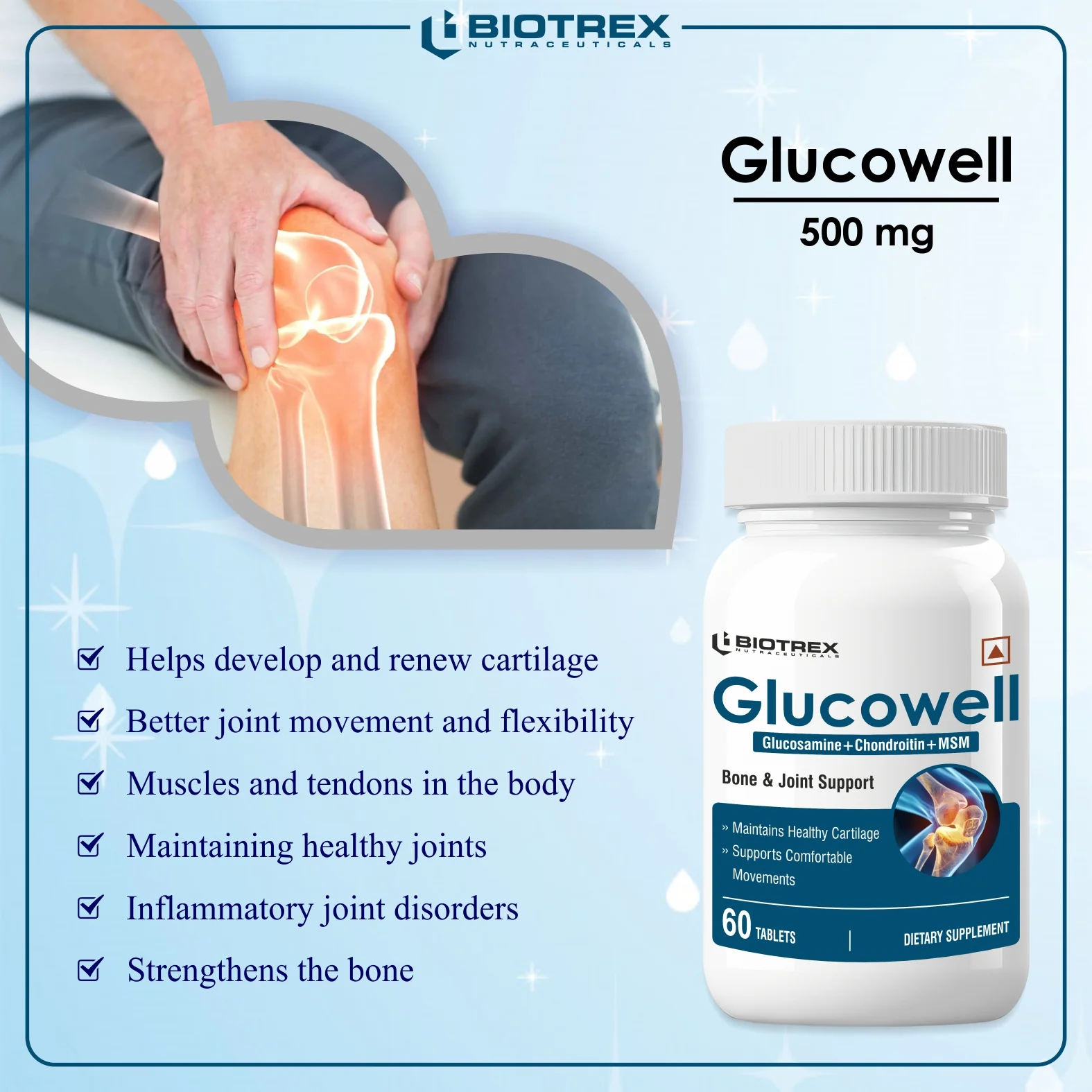 Biotrex Glucowell 500mg - 60 Tablets - Image 5
