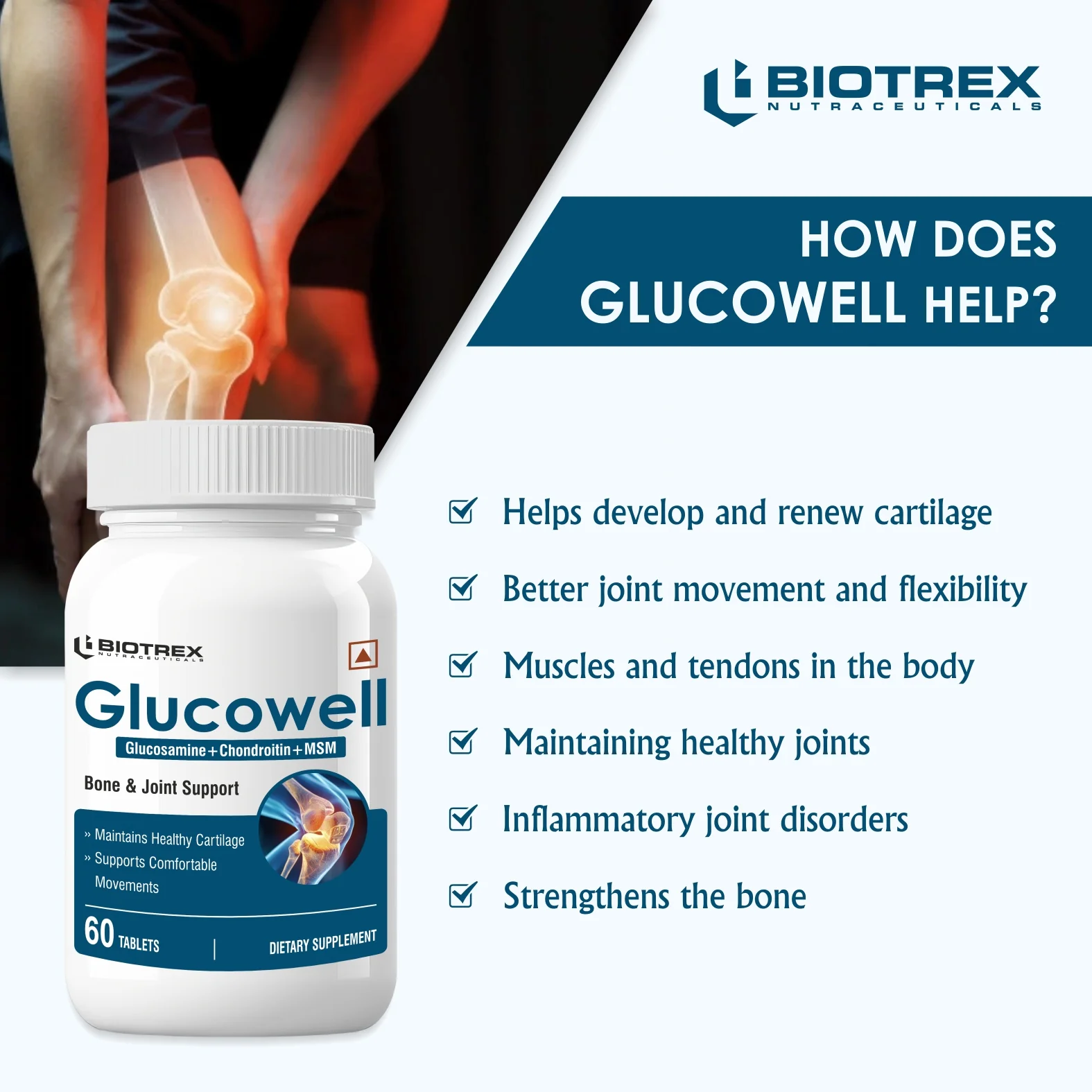 Biotrex Glucowell 500mg - 60 Tablets - Image 6