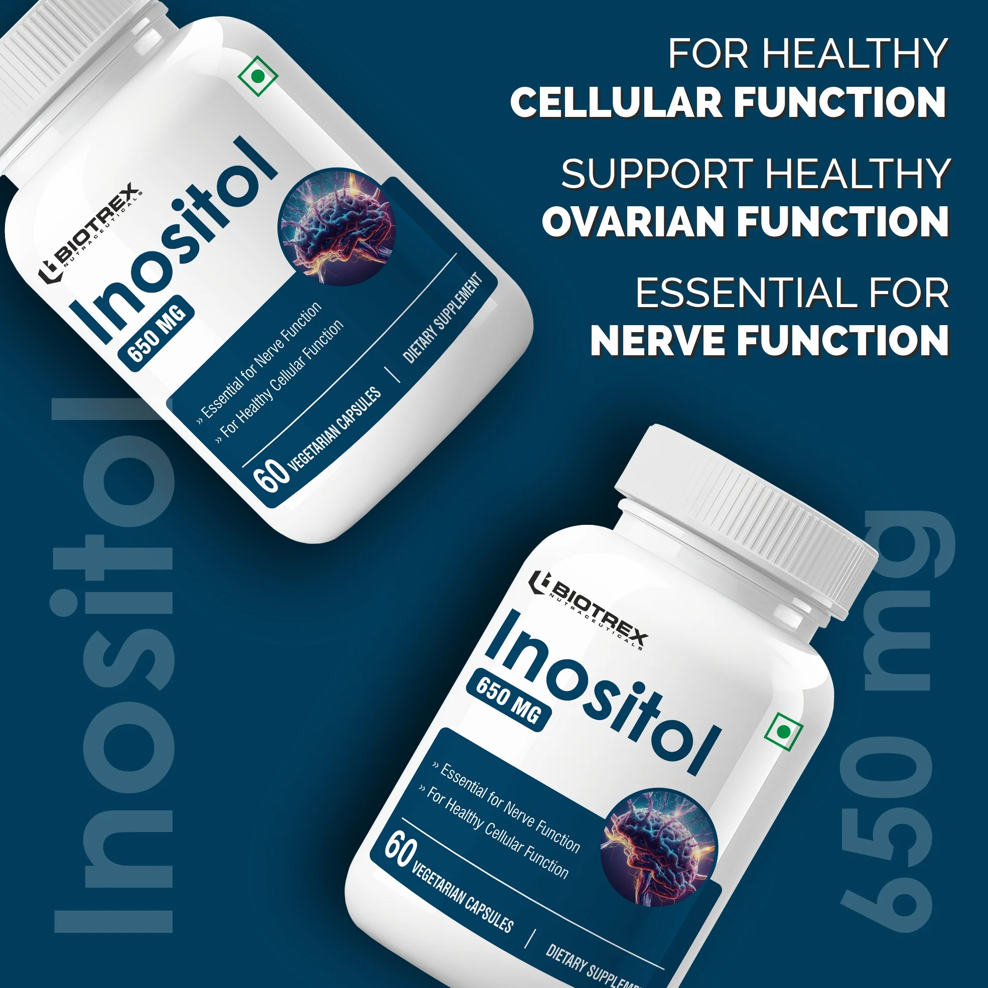 Biotrex Inositol 650mg - 60 Capsules - Image 3