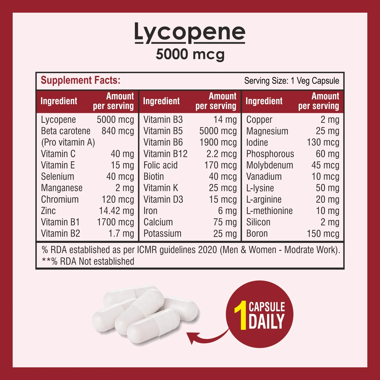 Biotrex Lycopene 5000mcg - 60 Capsules - Image 4