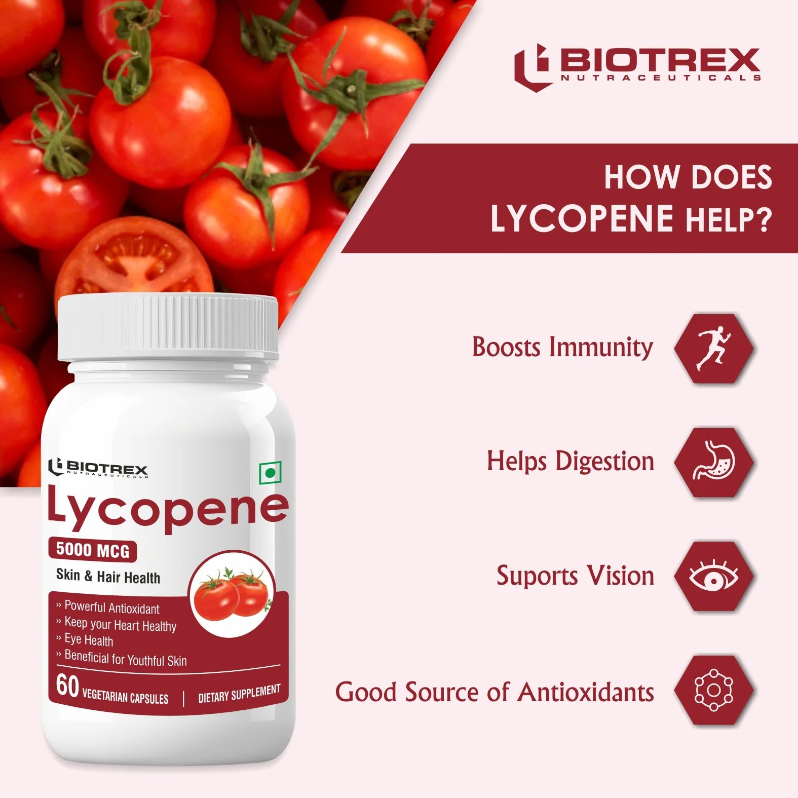 Biotrex Lycopene 5000mcg - 60 Capsules - Image 6