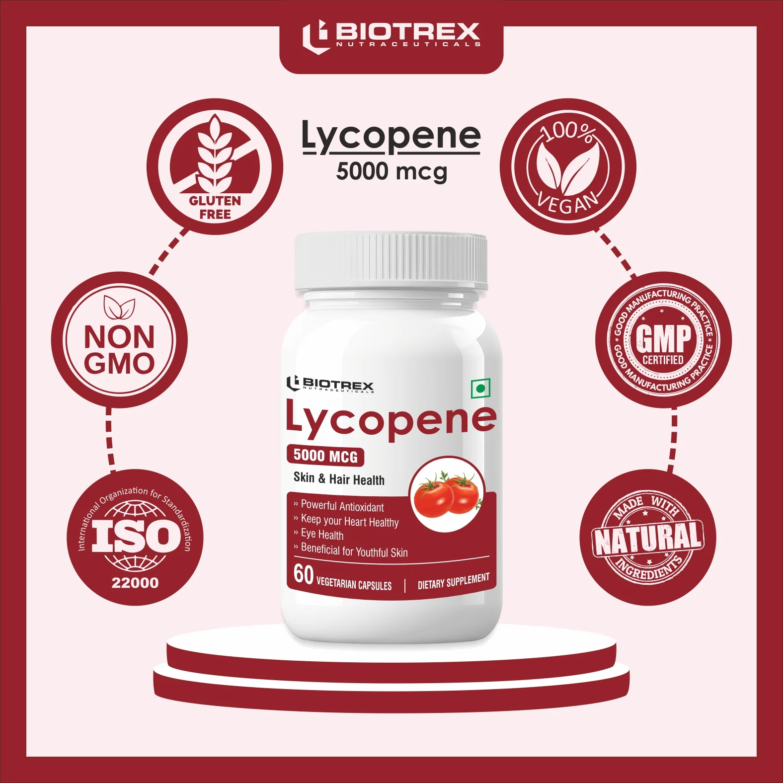 Biotrex Lycopene 5000mcg - 60 Capsules - Image 8