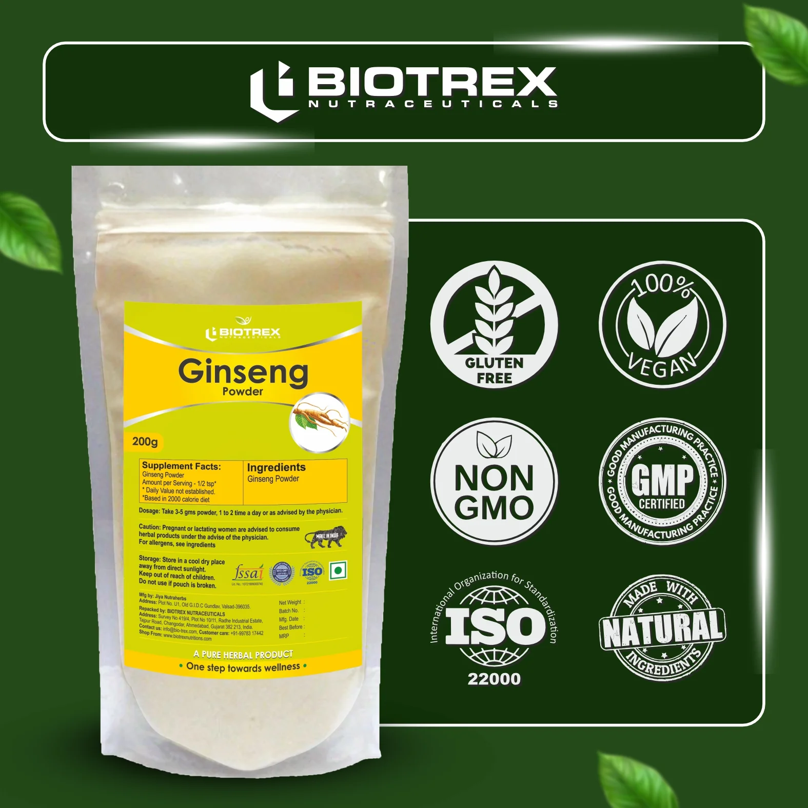 Biotrex Ginseng Herbal Powder - 200 G - Image 5