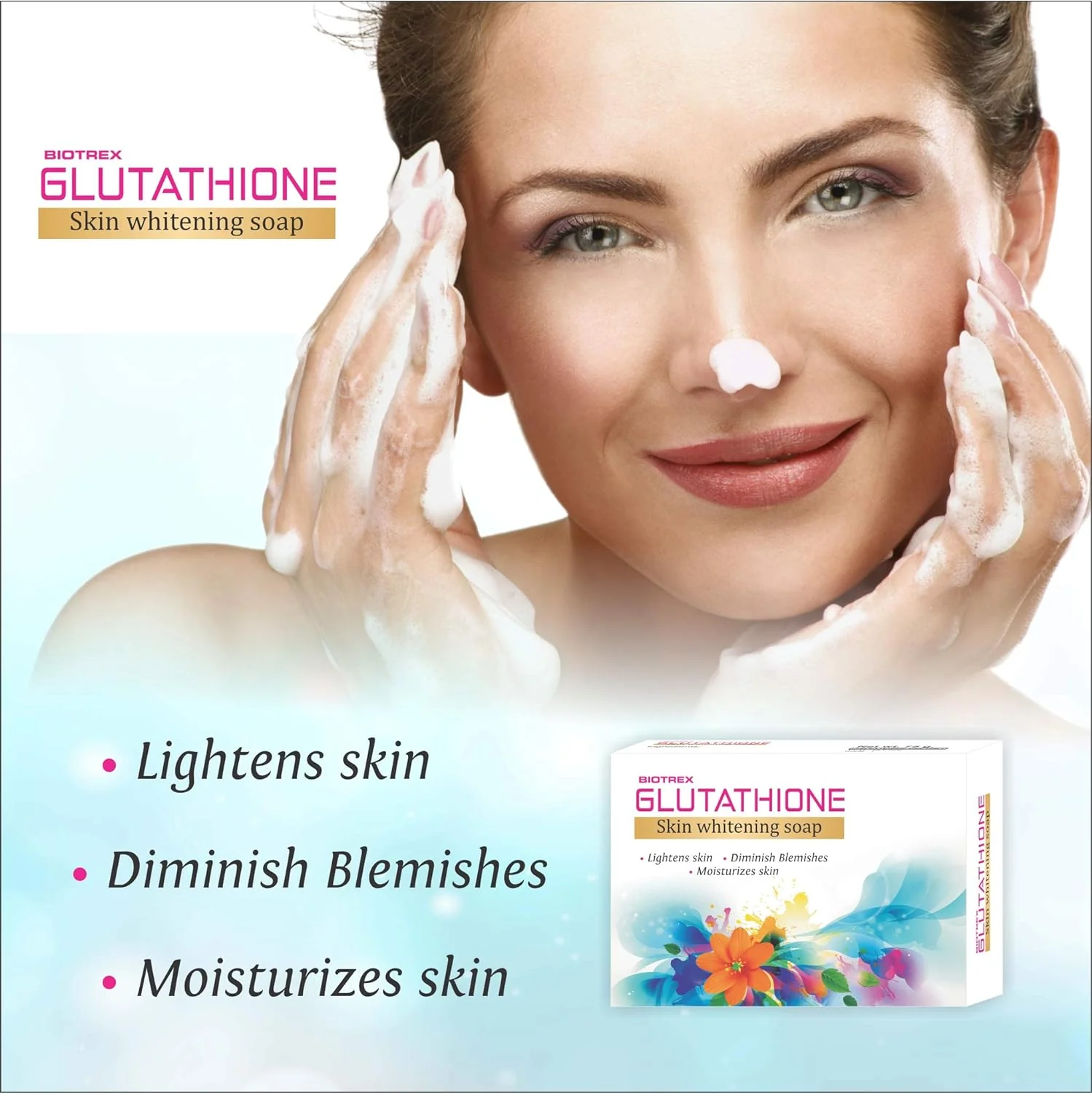 Biotrex Glutathione Skin Whitening Soap, 75gm - Pack of 6 - Image 2