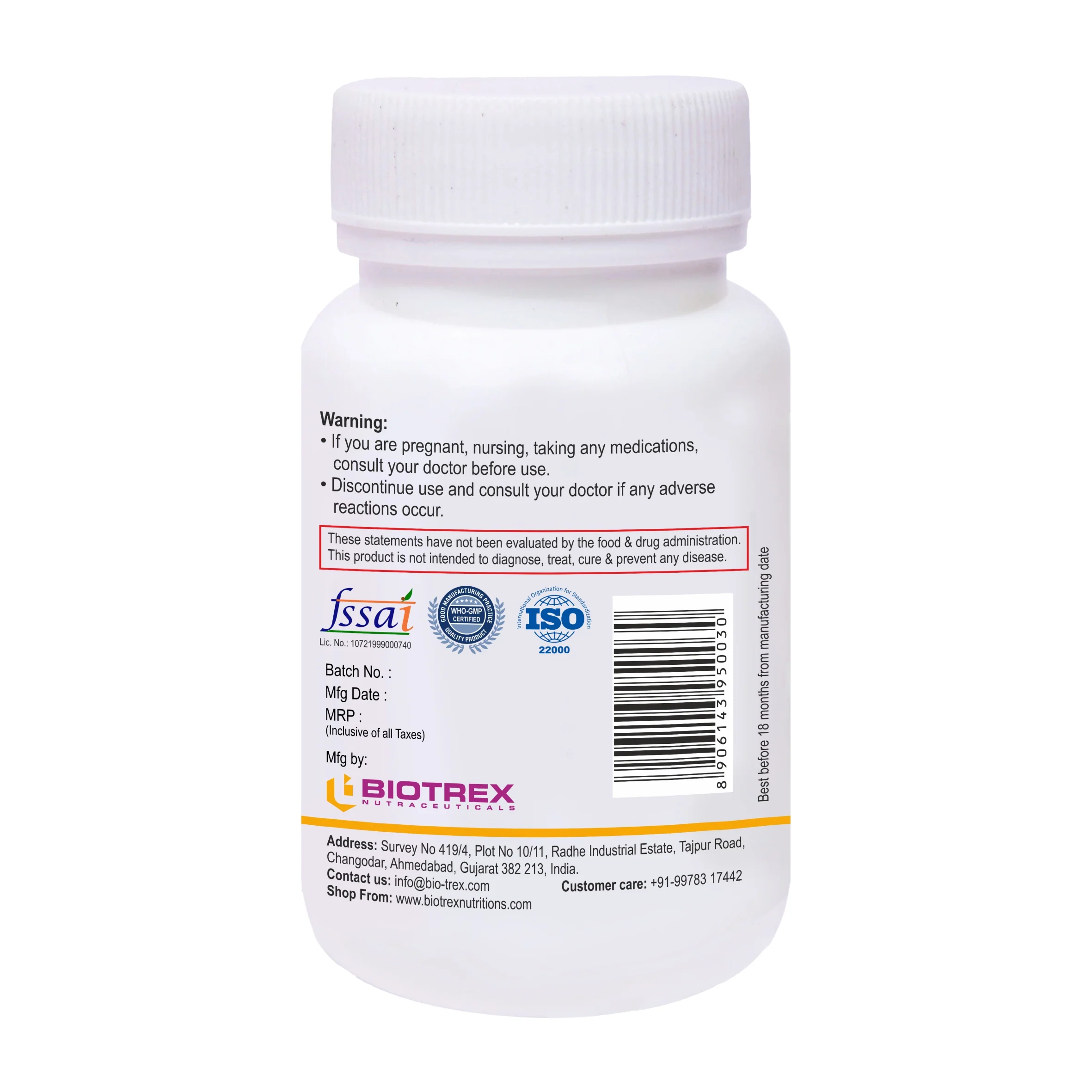 Biotrex Iron 19mg (As Ferrous fumarate) | Boosts immunity, Supports energy, Brain function & Muscle function | For Both Men & Women - 60 Tablets - Image 3