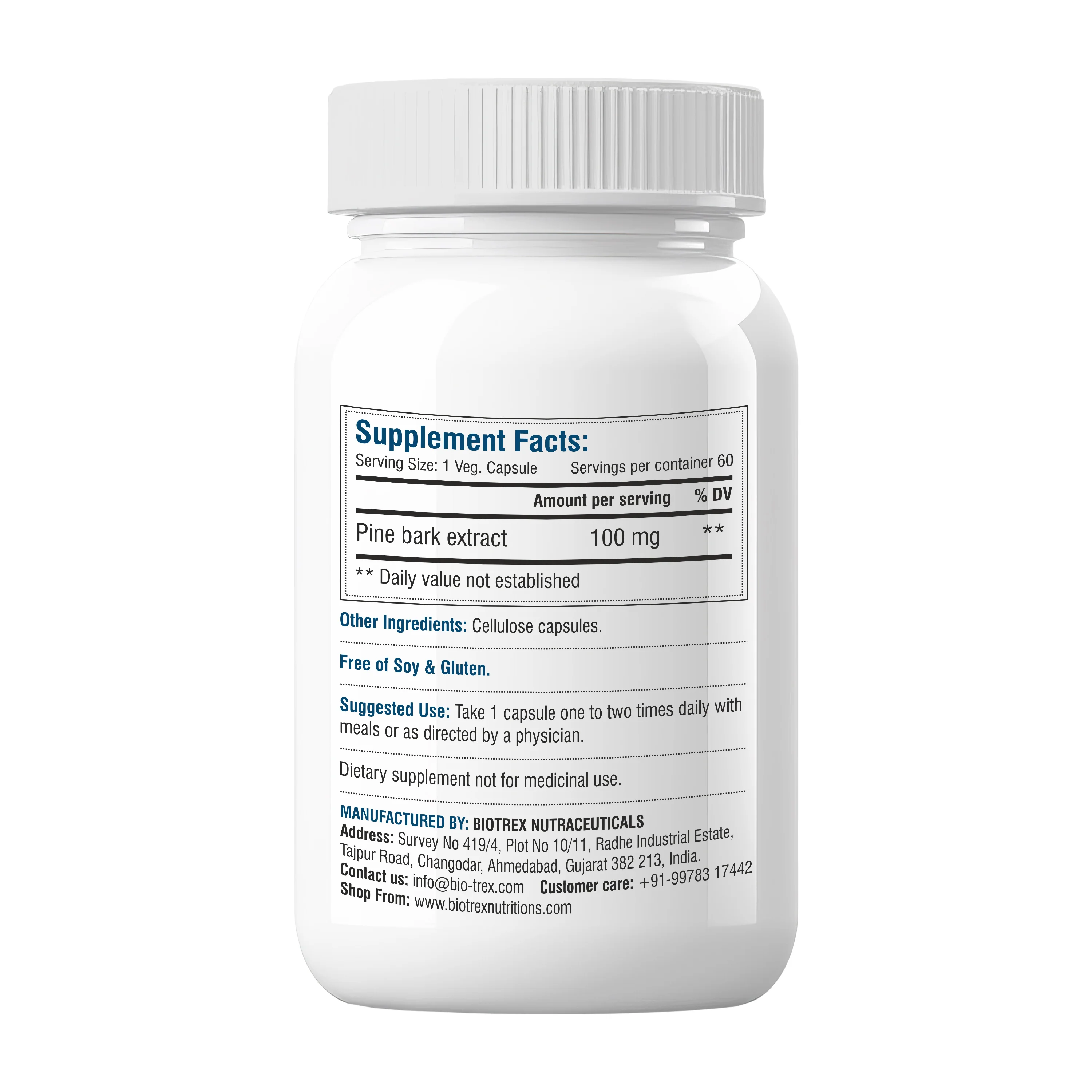 Biotrex Pine Bark 100mg - 60 Capsules - Image 2