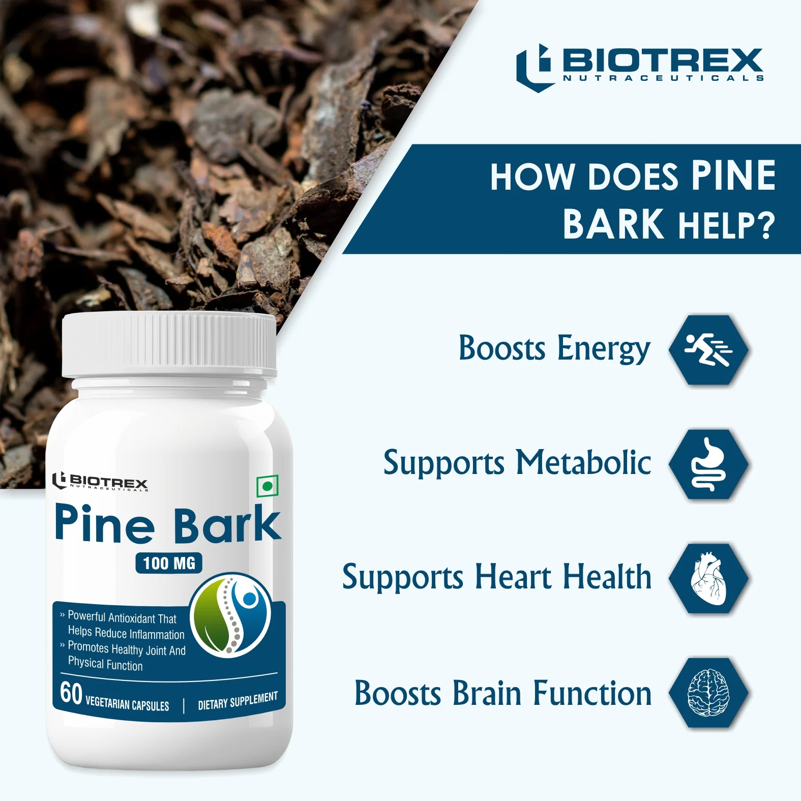 Biotrex Pine Bark 100mg - 60 Capsules - Image 6