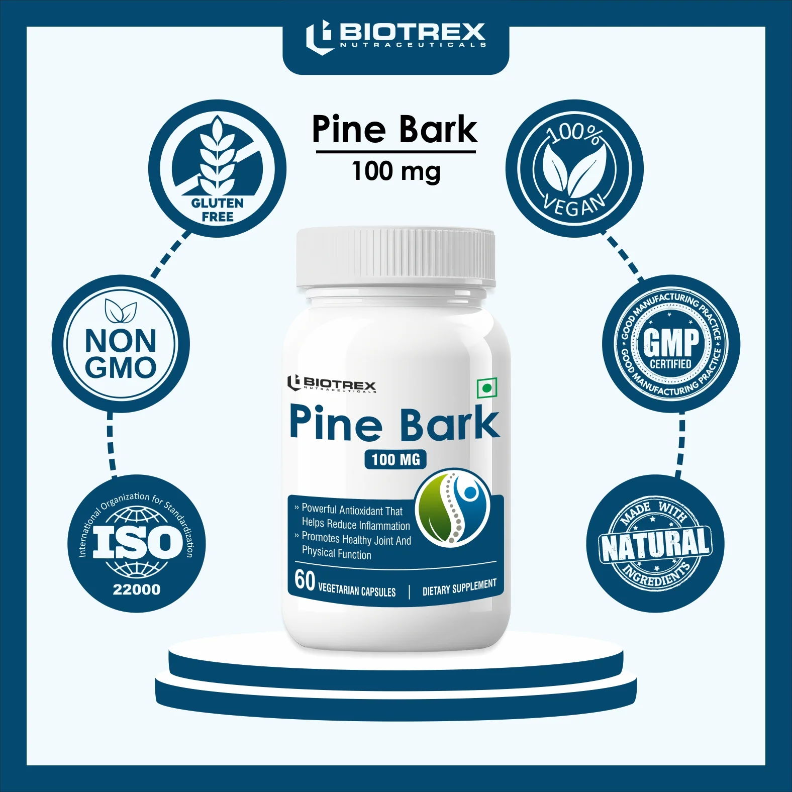 Biotrex Pine Bark 100mg - 60 Capsules - Image 8