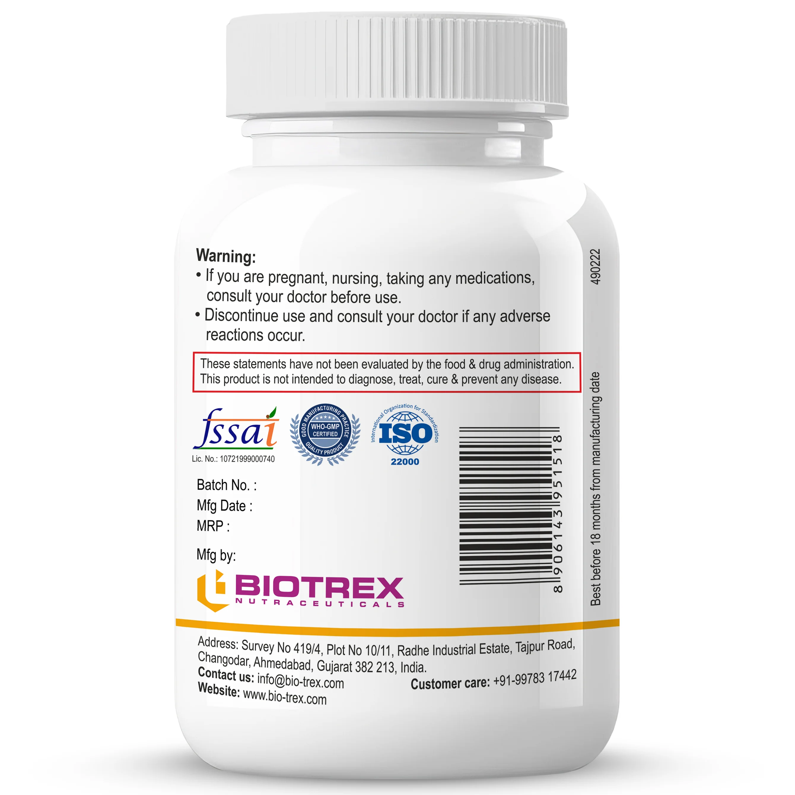Biotrex Selenium 200mcg - 60 Capsules Immune System Support, Thyroid Function, Cancer Prevention & Cardiovascular Health - Image 8