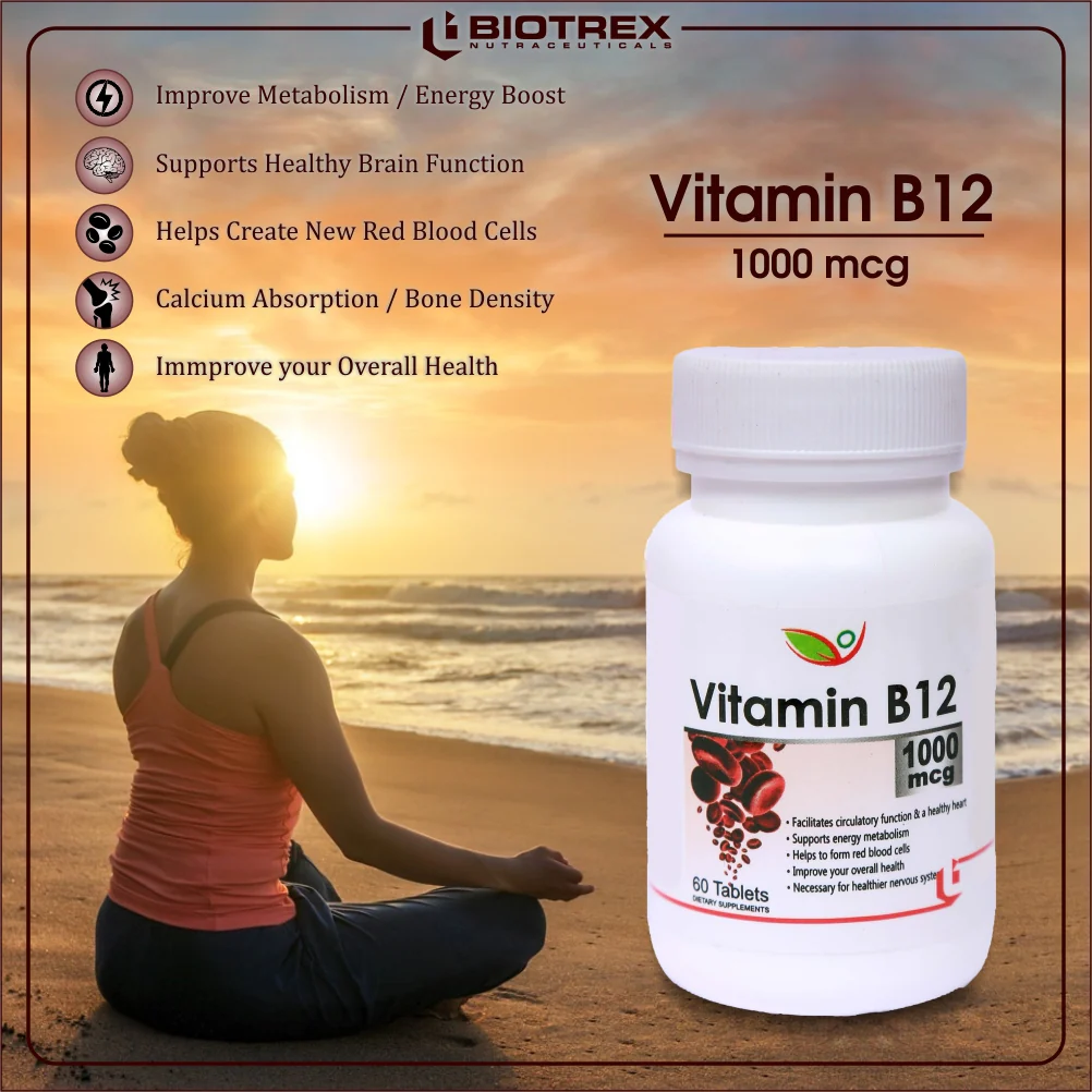 Biotrex Vitamin B12 1000mcg - 60 Tablets - Image 5