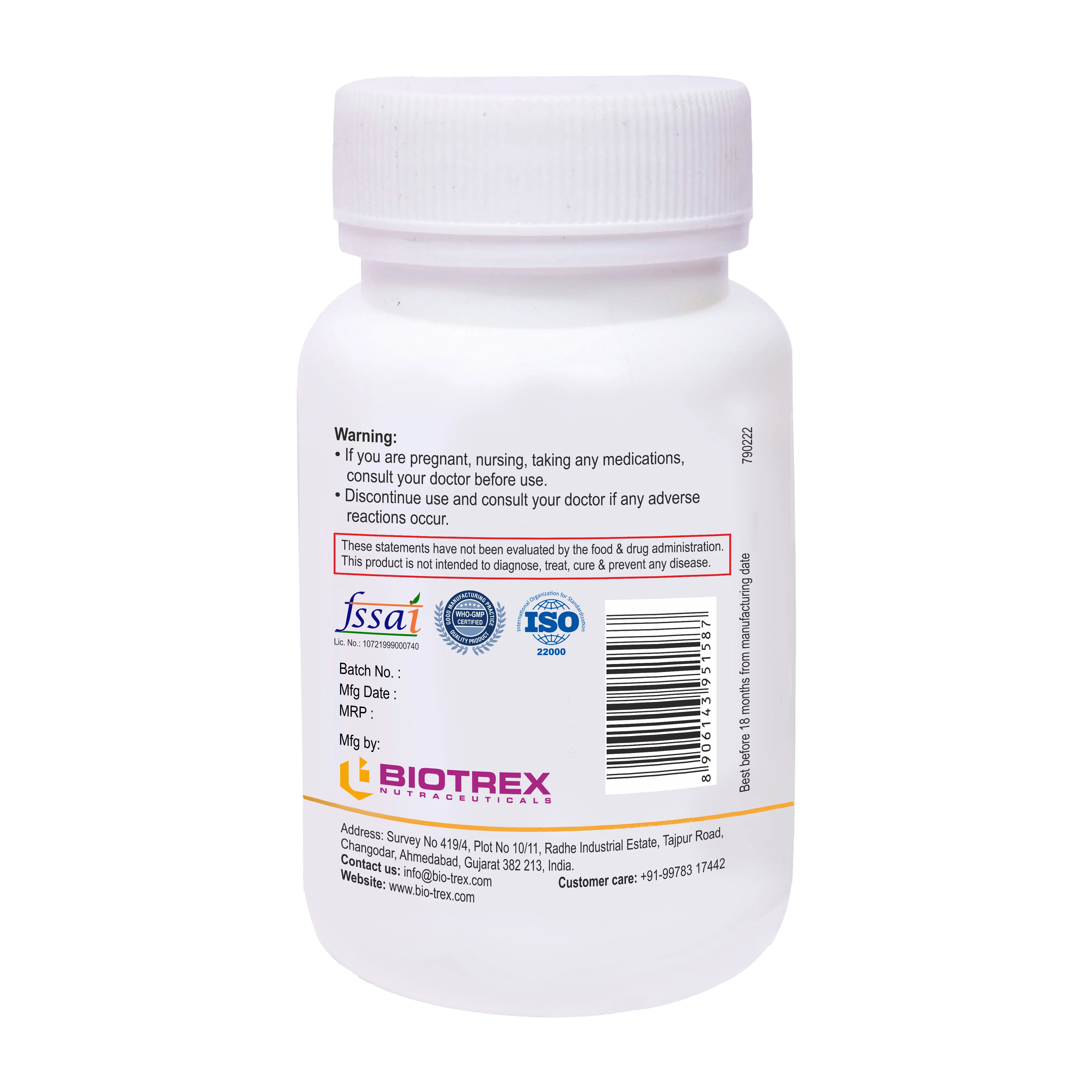 Biotrex Vitamin B12 1500mcg - Combination of Vitamin B12, B1, B5, B6, B9(Folic Acid), Alpha Lipoic Acid ALA & Inositol, 60 Tablets - Image 3
