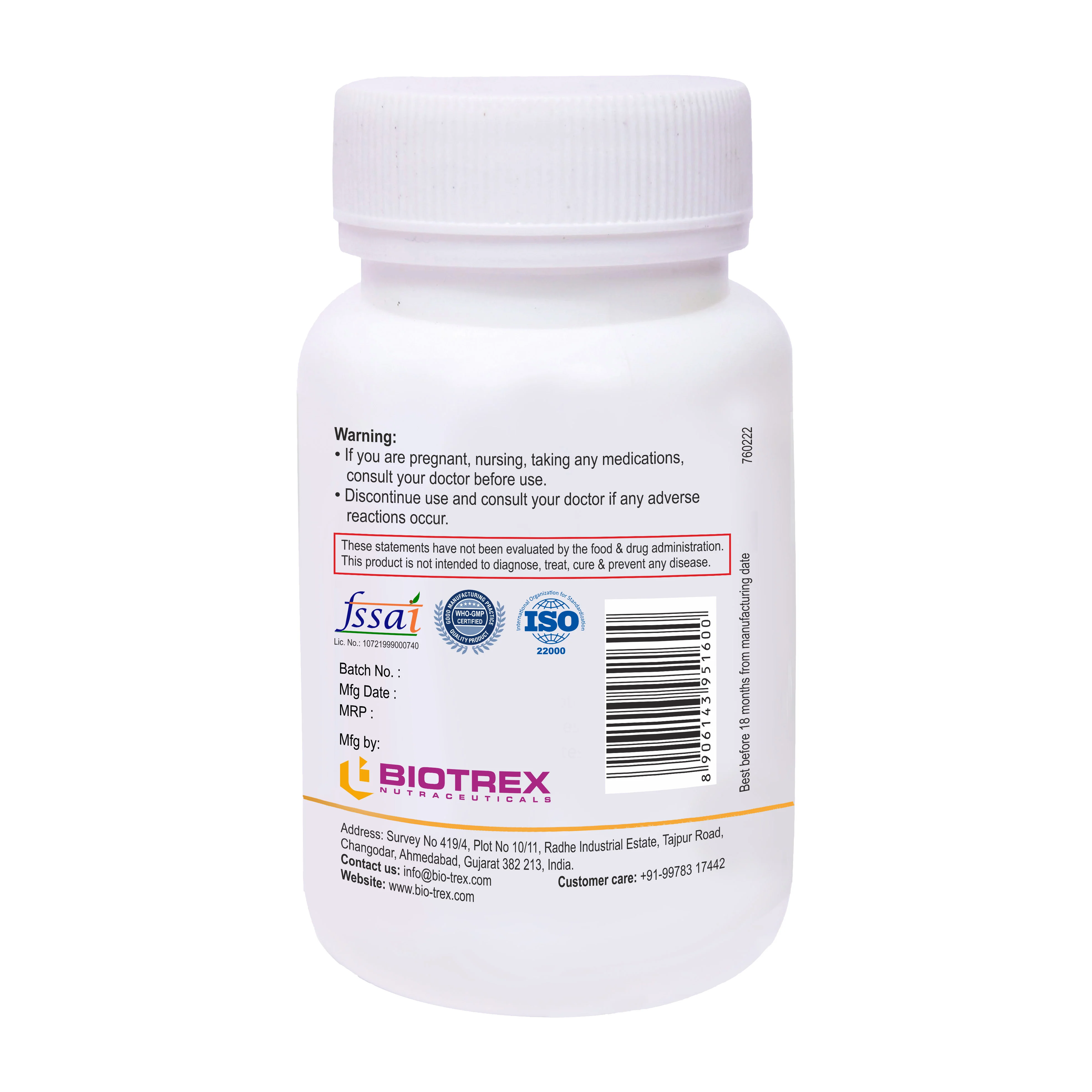 Biotrex Vitamin B6 100mg - 60 Capsules Cognitive Function, Neurotransmitter Production & Hormonal Balance - Image 3