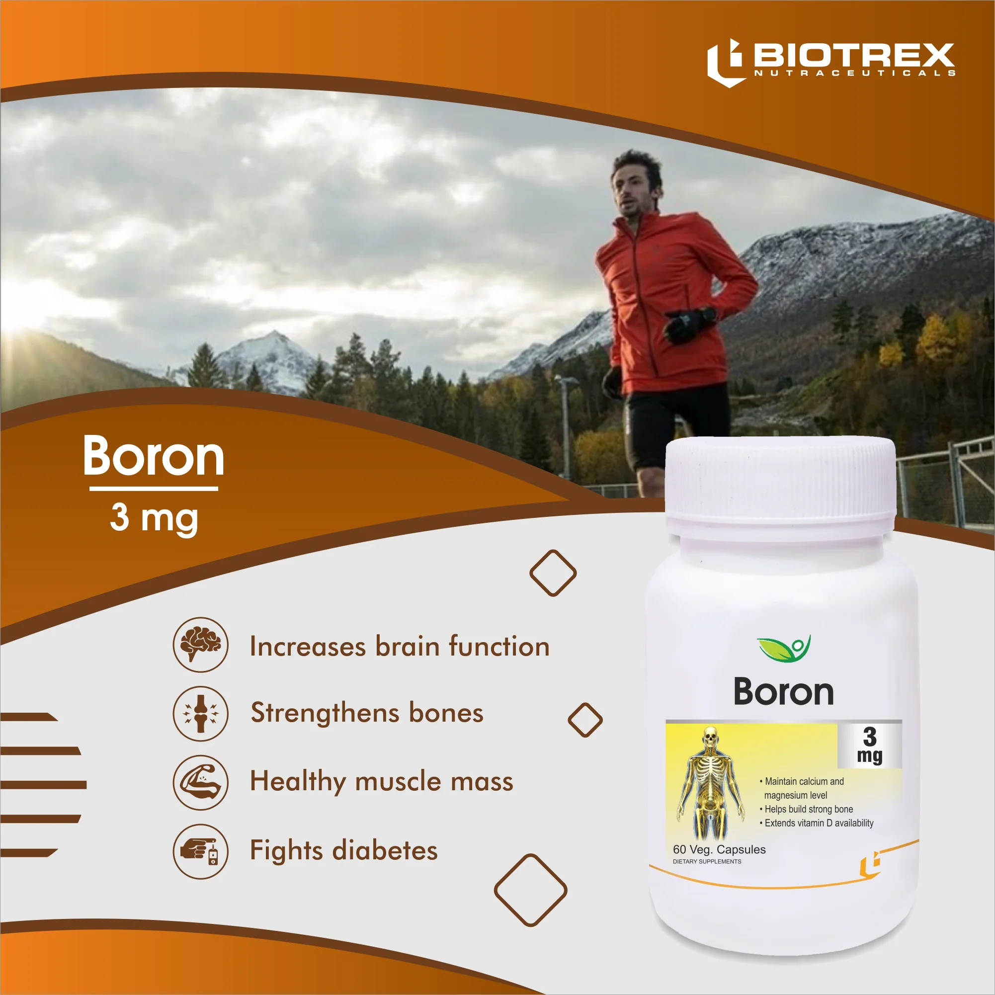 Biotrex Boron 3mg - 60 Capsules - Image 3