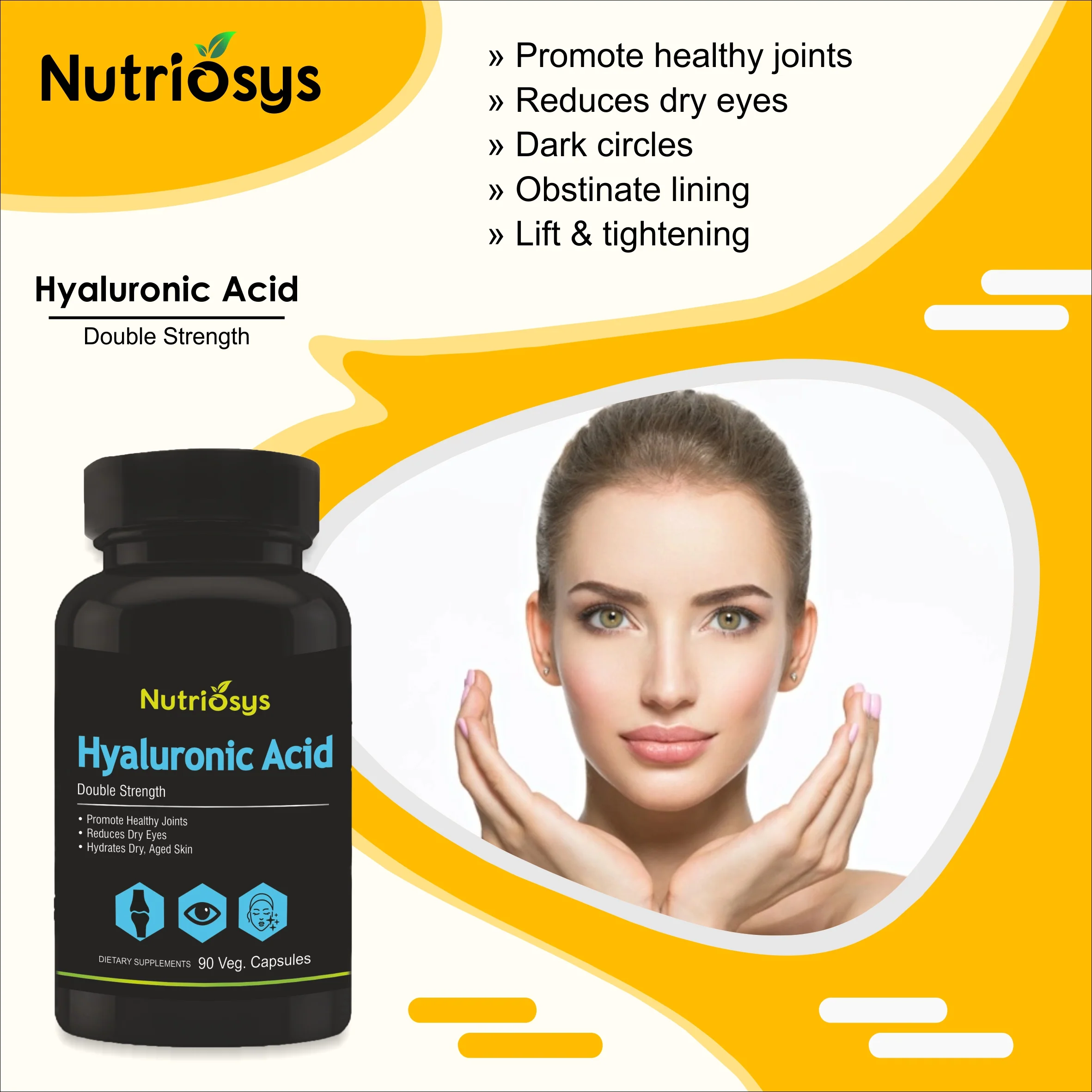 Nutriosys Hyaluronic Acid Double Strength - 90 Capsules - Image 5