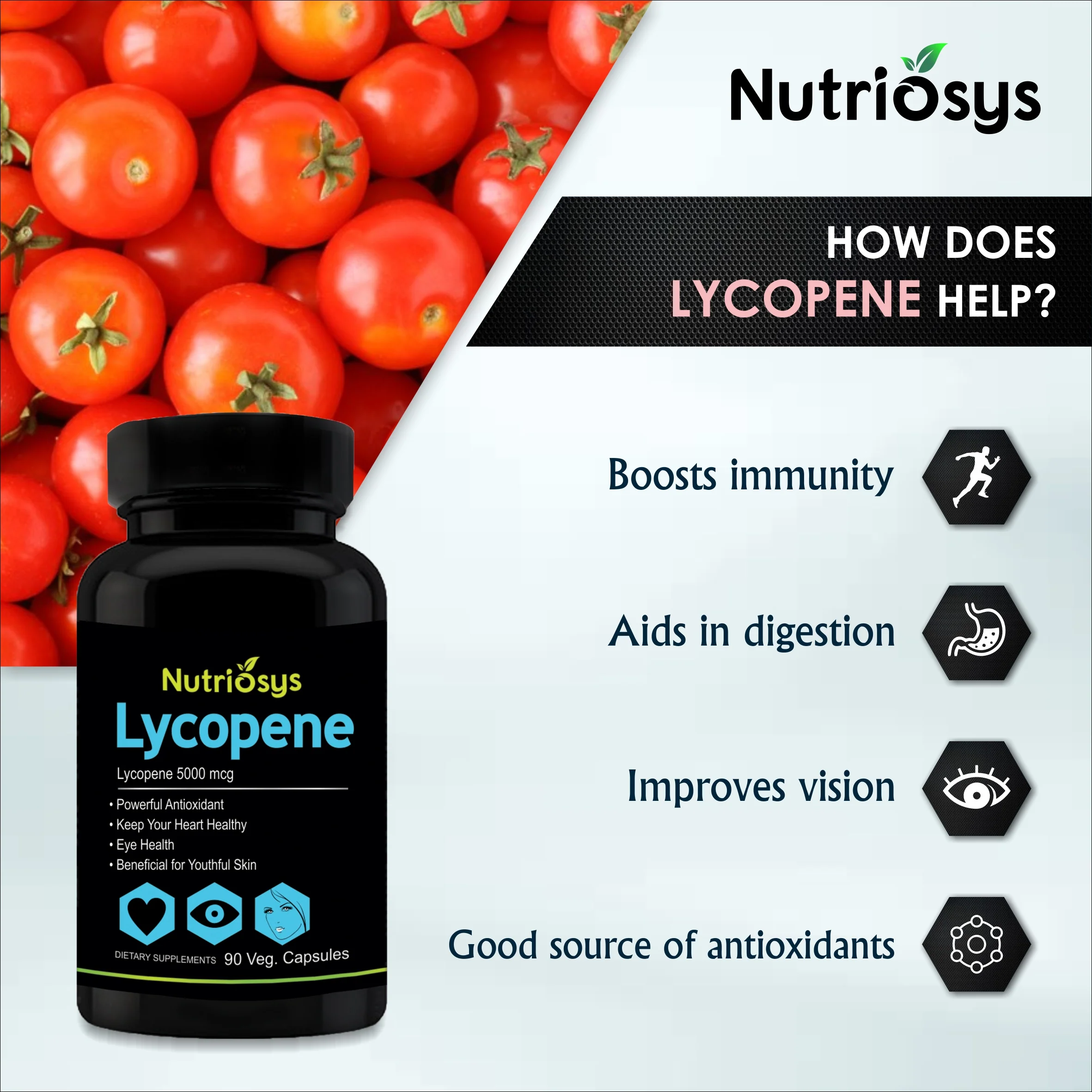 Nutriosys Lycopene with Multivitamins 5000mcg - 90 Capsules - Image 7